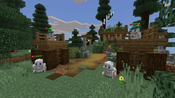 Cute Golems farming crops