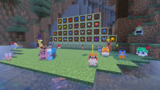 Tameable Cute Pets in a Minecraft world
