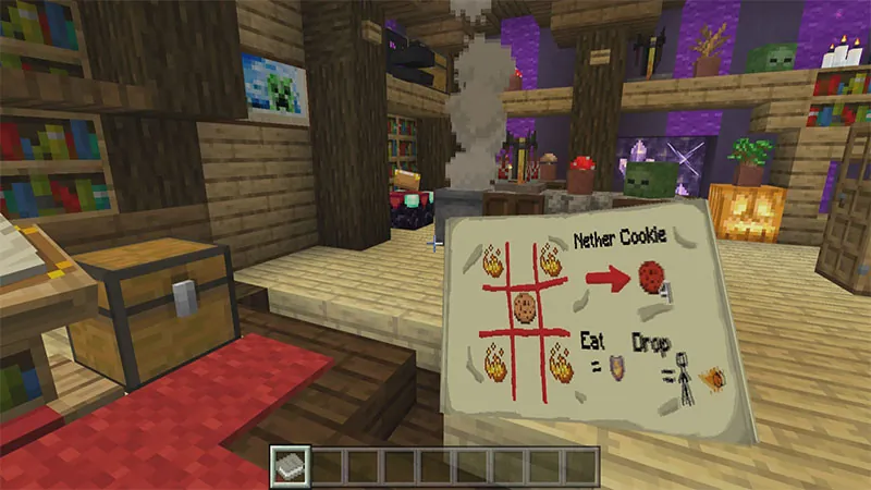 Crafting magical cookies from gathered ingredients