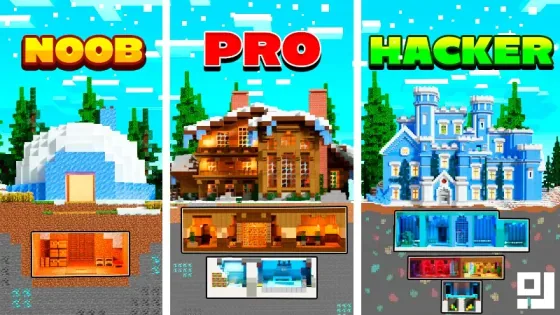 Noob vs Hacker Winter Bunkers key art