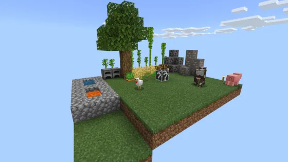 Platform built from the one block