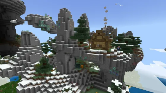 A Sky Villager trading post