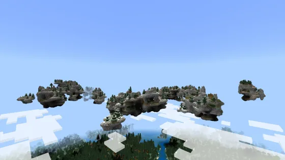 Floating islands above the clouds